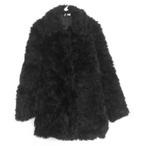 NWOT H&M Divided Black Faux Fur Coat
